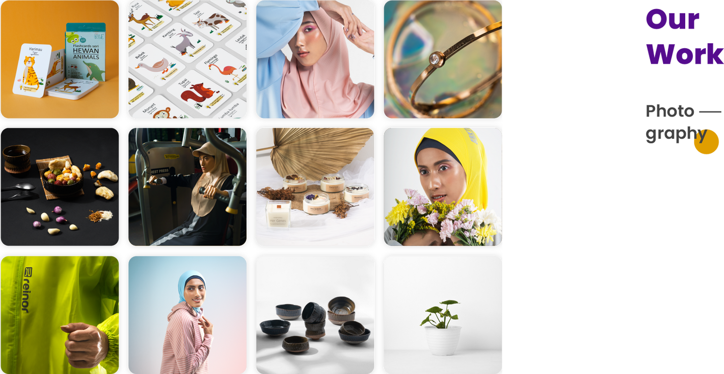 Our Work and Portfolio for Product Photography